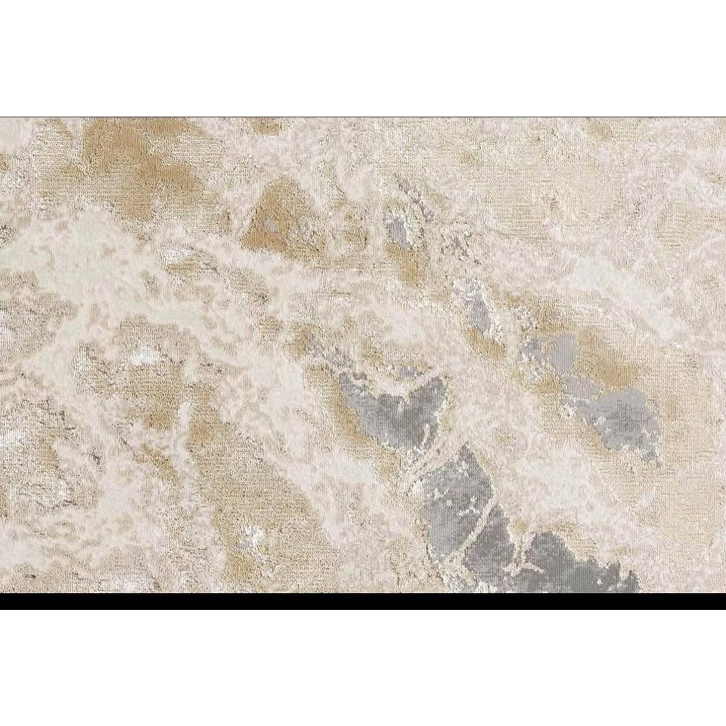 Jewel 8 x 10 Area Rug in Gold, Easy Care Stain Resistant Fade Resistant Modern Abstract, Soft Floor