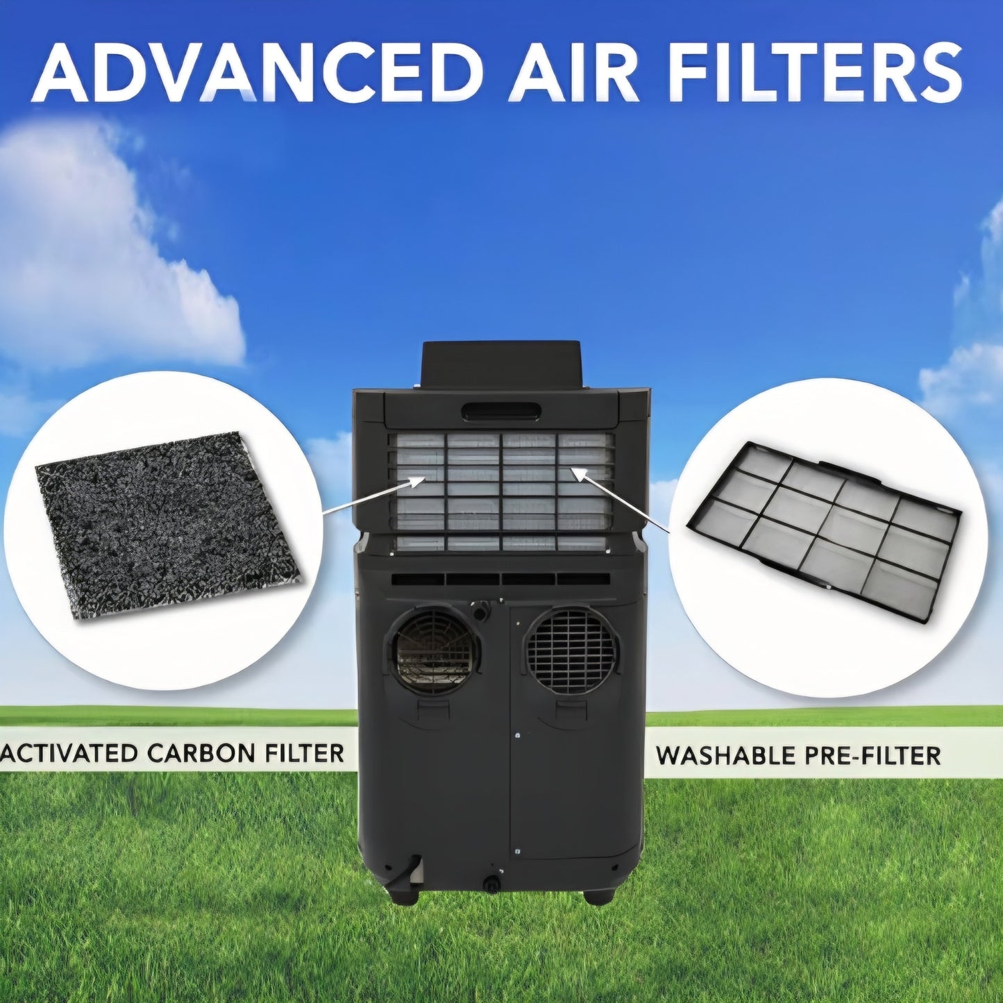 Whynter Portable Air Conditioner 12,000 BTU with Dual Hose Dehumidifier & Cooling Fan for 400 Sq Ft