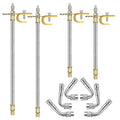Hotop 4 Pieces Valve Stem Extension Stainless Steel Braided Extenders, 6 Pieces