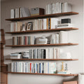 5 Tier Book Shelf,Long Floating Shelf for Wall 72 inch,Farmhouse Bookcase Long Wall Shelves
