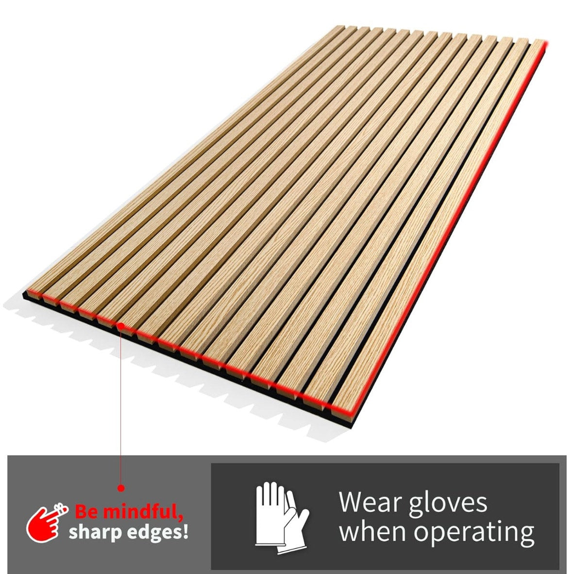 Art3d 4-Piece Wood Slat Acoustic Panels for Stylish Decor and Noise Reduction, 3D Textured