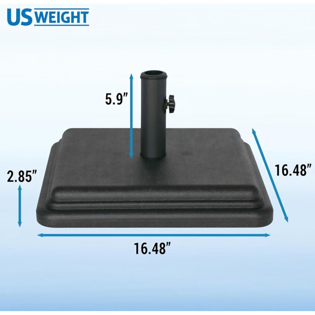 US Weight 40 Pound Umbrella Base - Weighted Umbrella Base For Use With Patio Table