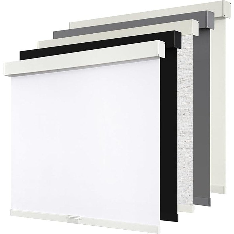 SUNOFF Cordless Blackout Roller Shades Blinds for Windows Free-Stop,White 34" W x 72" H.Pull Down.