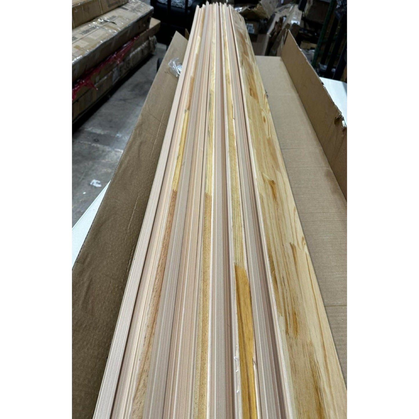 Art3d 108 x 5.7 Inch Slat Solid Wood Wall Paneling for Interior Decor, Oak