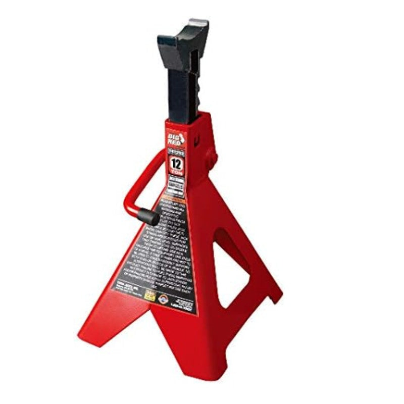 Big RED 12 Ton Jack Stands,18.31"-28.15", Heavy Duty Steel, 1 Pair 18.31-28.15 inch