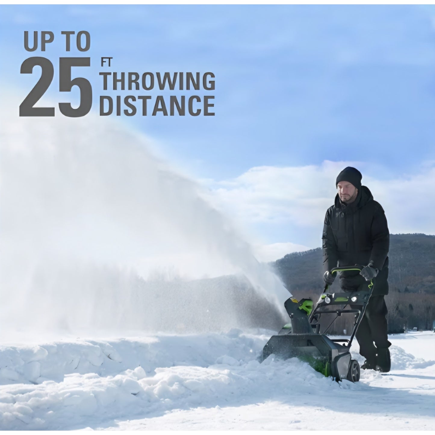 Greenworks 80V (75+ Compatible Tools) 20” Brushless Cordless Snow Blower, 2.0Ah Battery and Charger