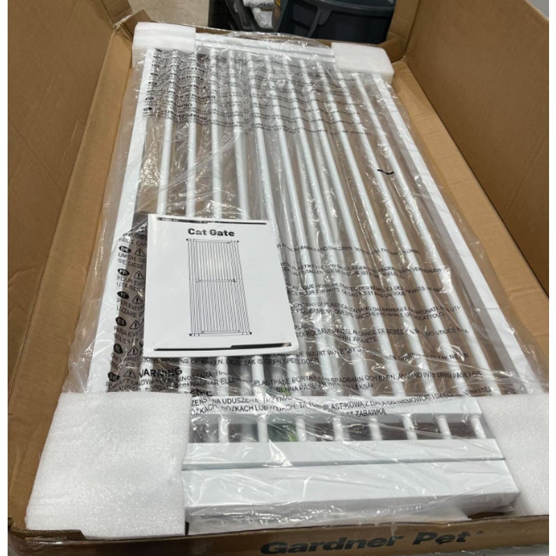 Extra Tall Cat Gate 51"-87" Height Adjustable  Mounted 4 Extensions 51"-87" height & 27.56"-37"