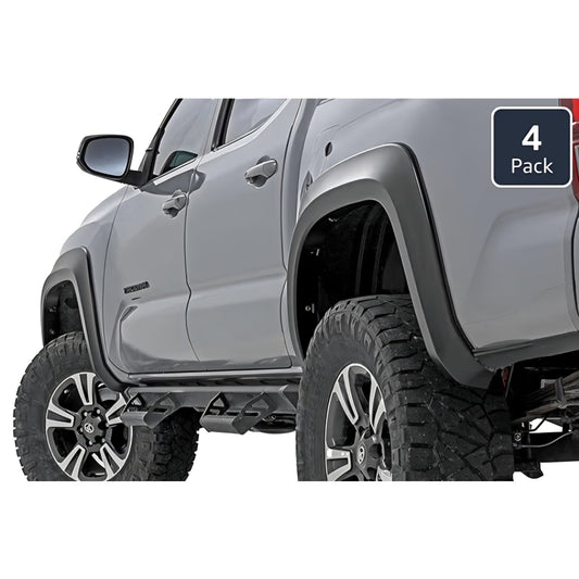 Rough Country Sport Style Fender Flares for Toyota Tacoma (2016-2023) - Durable ABS Flares
