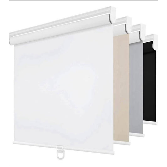 ChrisDowa Cordless Blackout Roller Shades for Windows, Thermal Insulated UV Protection Pull Down Sha