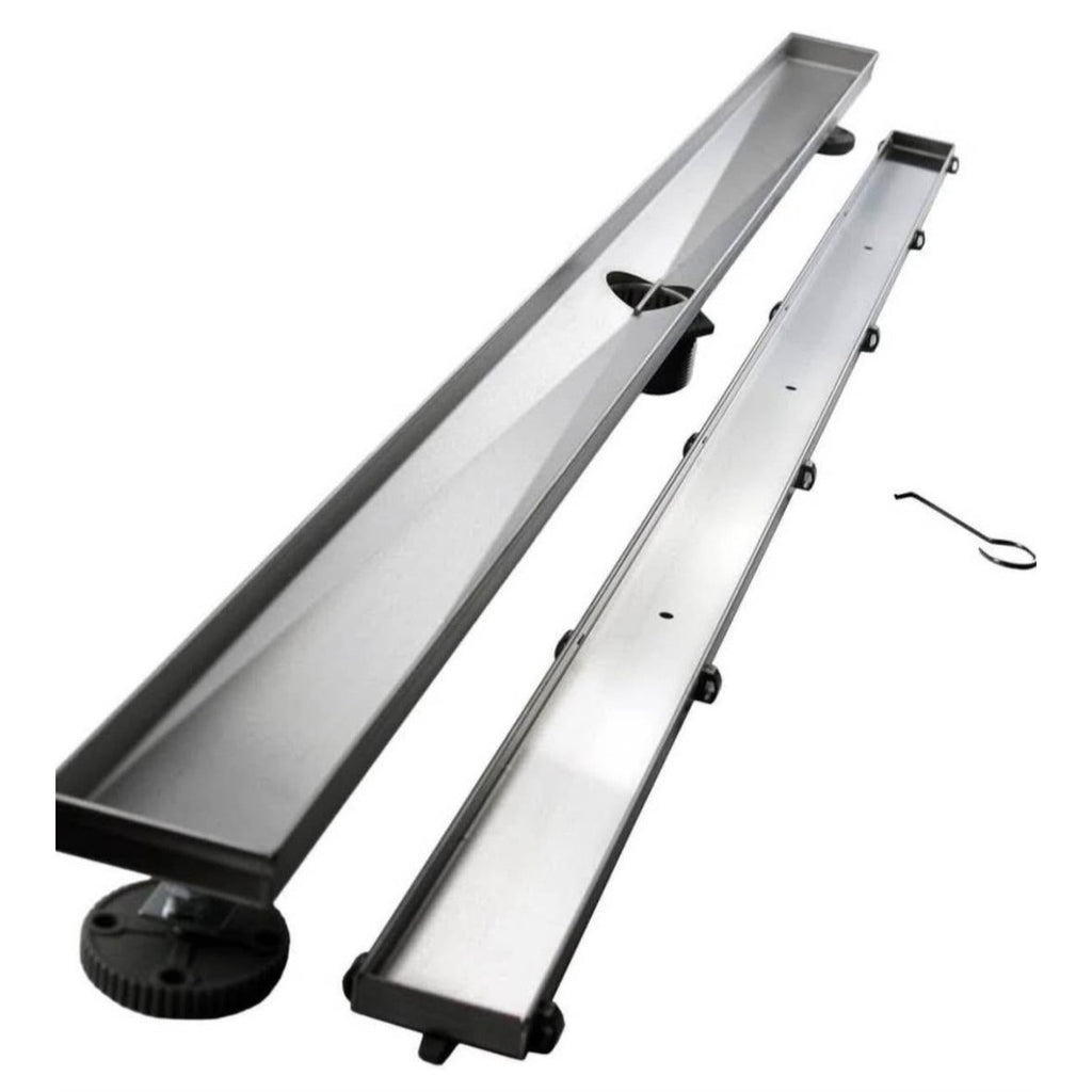 Neodrain 60-Inch Linear Shower Drain with Tile Insert Grate,Brushed 304 Stainless Steel Rectangle