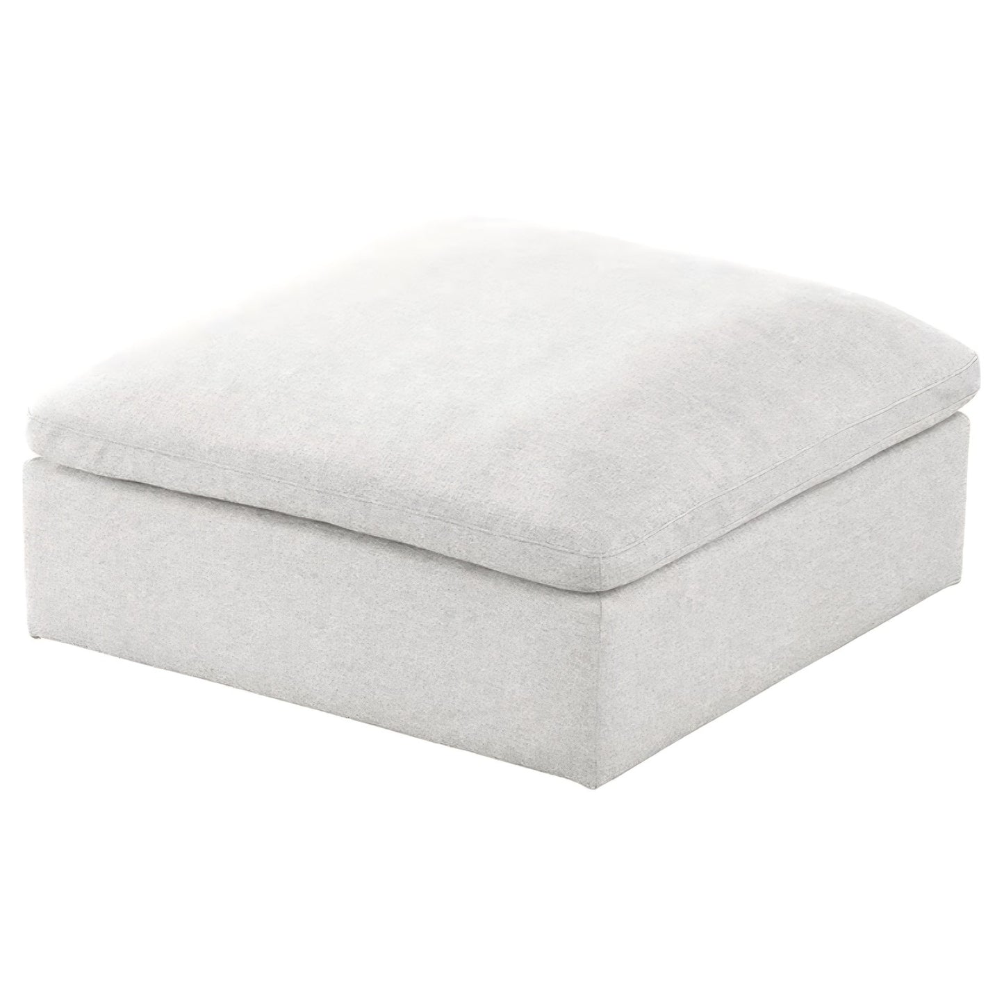 Meridian Furniture 601Cream-Ott Serene Collection Modern | Contemporary Deluxe Comfort Ottoman