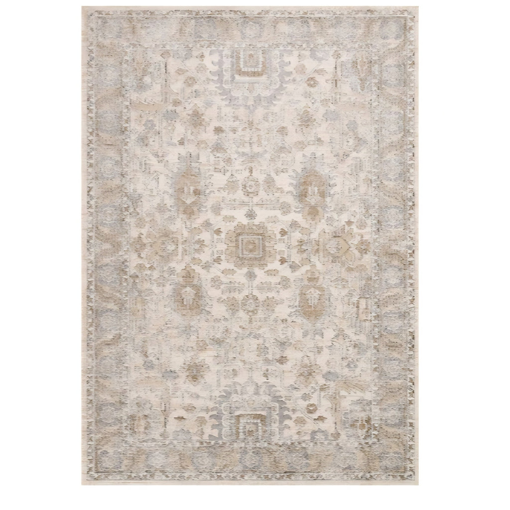 Loloi Teagan Collection TEA-03 Ivory/Sand 11'-6" x 15' Area Rug, Large