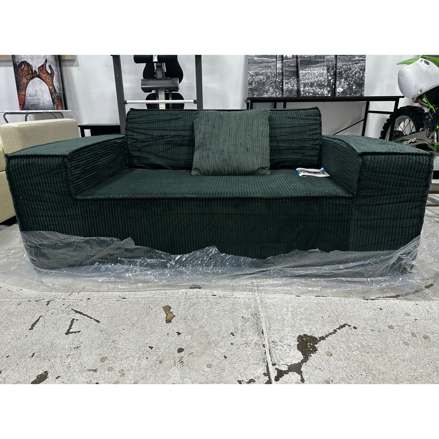 Compression sofa, love seat 64” L X 37” W