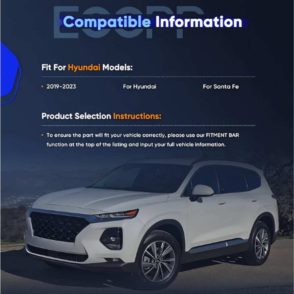ECCPP Retractable Cargo Cover Fit 2021-2023 for Hyundai for Santa Fe 1.6L Trunk Privacy Screen
