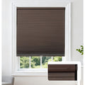 Joydeco No Drill Linen Cellular Blinds for Indoor Windows, (Linen Coffee, 72" W x 72" H)