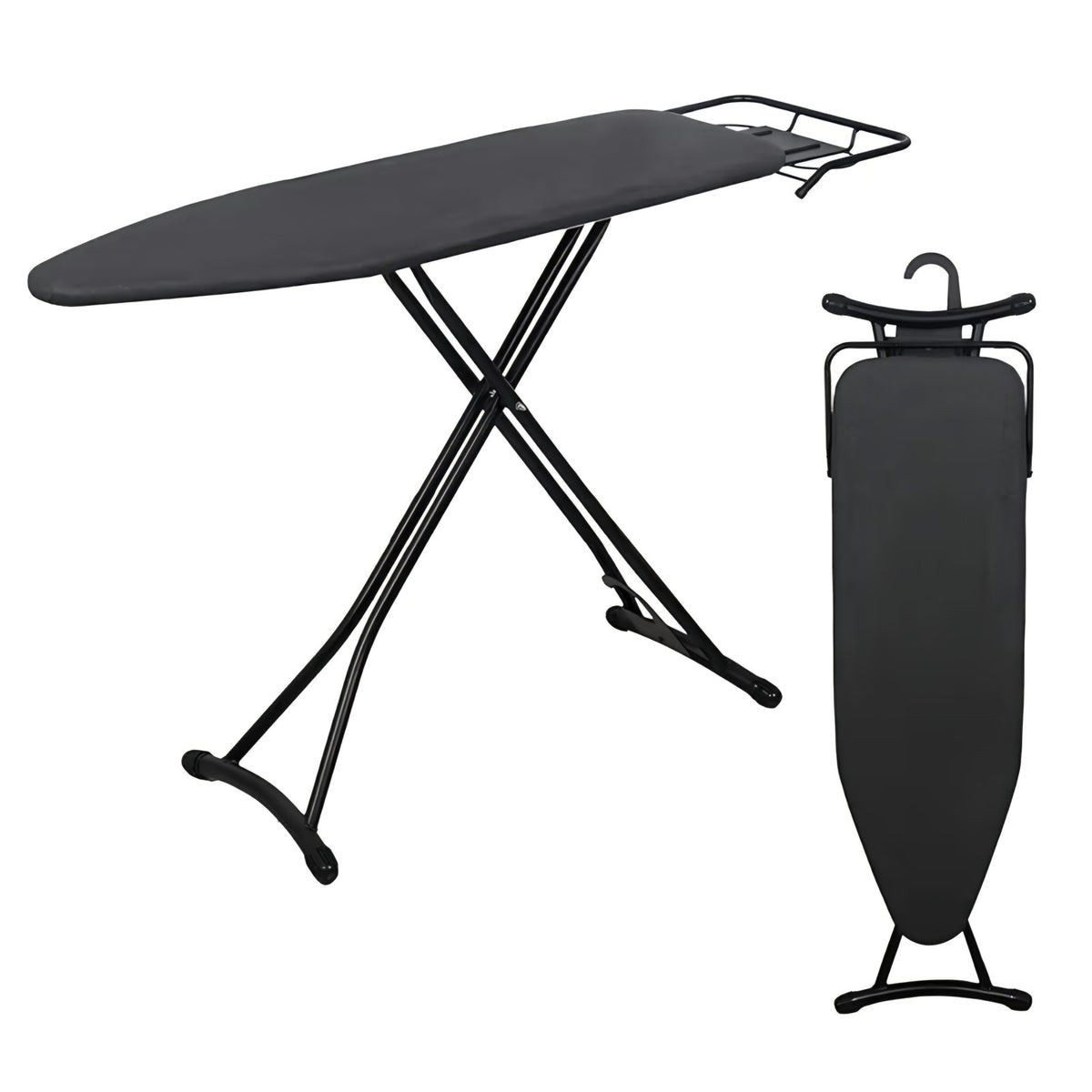 Ironging Board, Metal Mesh Panel Folding Iron Board with Retractable Iron Rest,