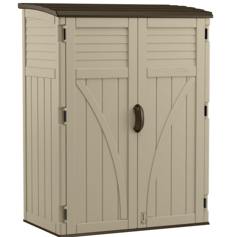 Suncast Outdoor Storage Shed, Water Resistant Resin Vertical Outdoor Storage Cabinet for Patio