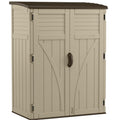 Suncast Outdoor Storage Shed, Water Resistant Resin Vertical Outdoor Storage Cabinet for Patio