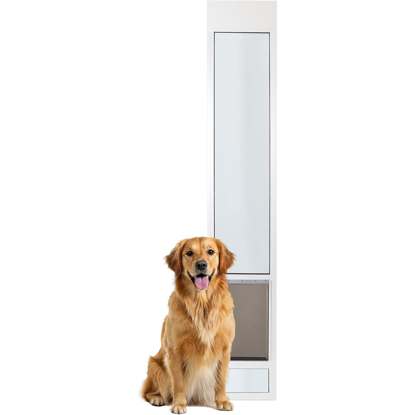 PetSafe Sliding Glass Pet Door - Large Dogs to 130 lb - White, 75 7/8" to 80 11/16".