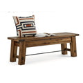 Rustic Farmhouse Style 60-Inch Wood Bench - Industrial Modern Accent Furniture with Solid Wood