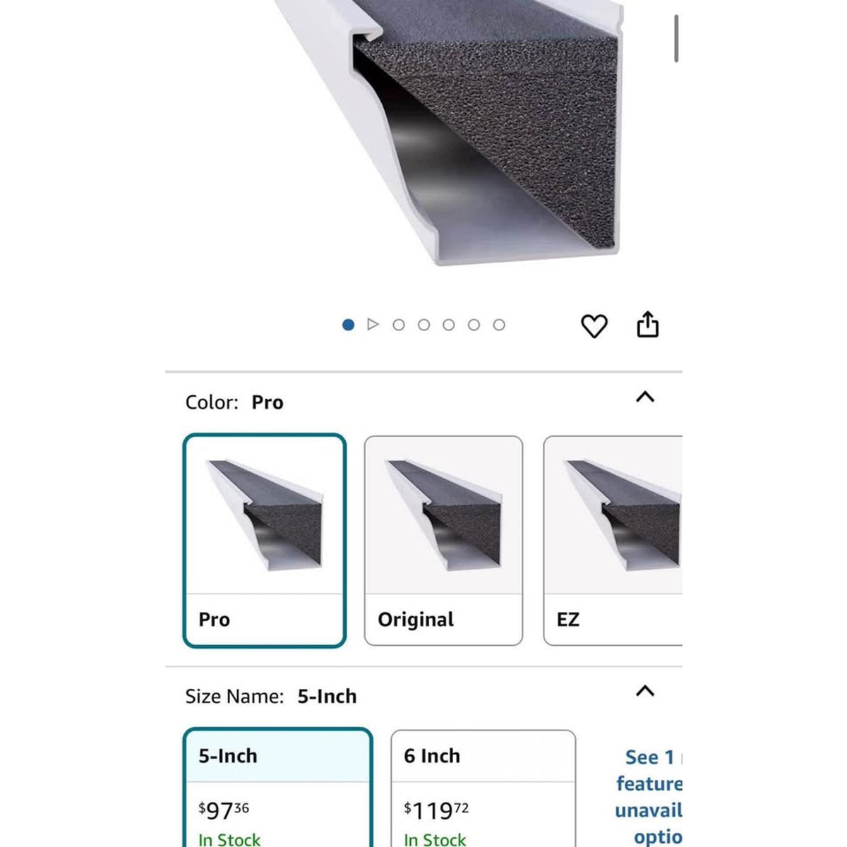 Foam Gutter Filter Insert or K-Style Gutters-5 inch