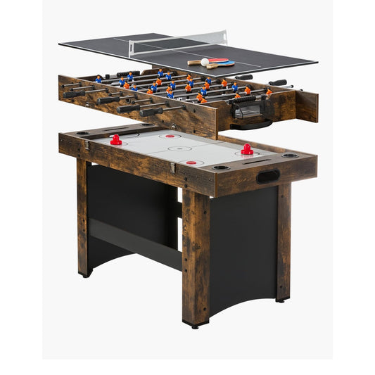VEVOR 3-in-1/4-in-1 Combo Game Table Set, 48"/54" Air Hockey, Ping Pong & Foosball