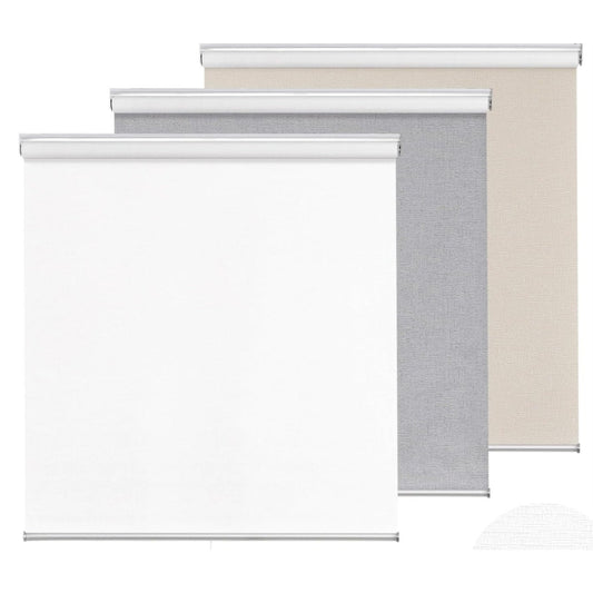 ChrisDowa Cordless Free-Stop 100% Blackout Blinds for Windows.Brown,47" W X 72" H