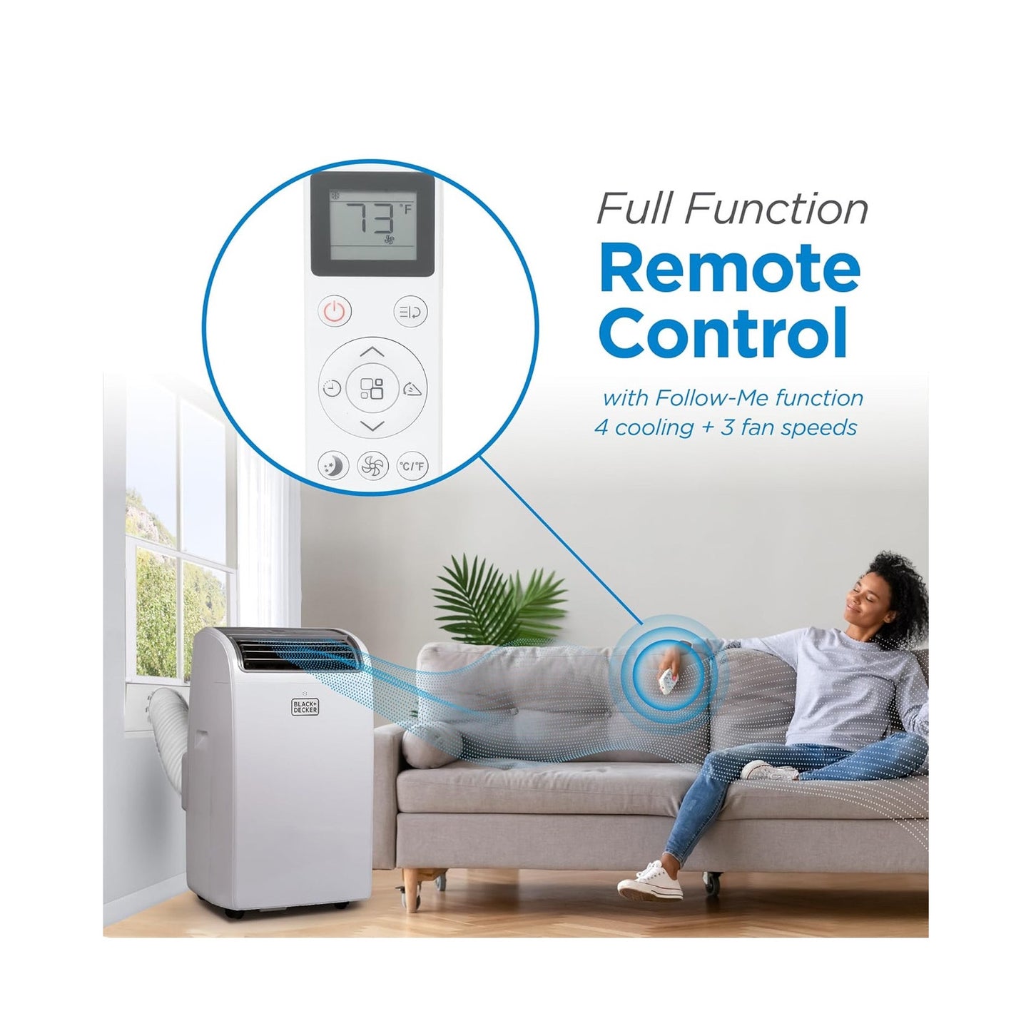 BLACK+DECKER Smart Portable Air Conditioner, 14,000 BTU (10,200 BTU SACC)