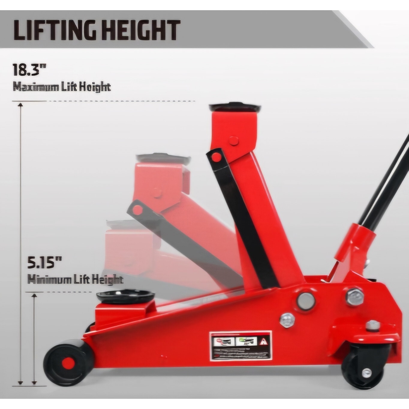 Jack Boss Floor Jack 3 Ton Capacity Fast Lift Service Jack Steel Heavy Duty Hydraulic Car Jack