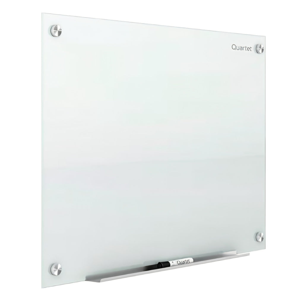 Quartet Whiteboard, Glass Dry Erase Board, Magnetic, 6' x 4', Infinity Frameless Mounting, White Su