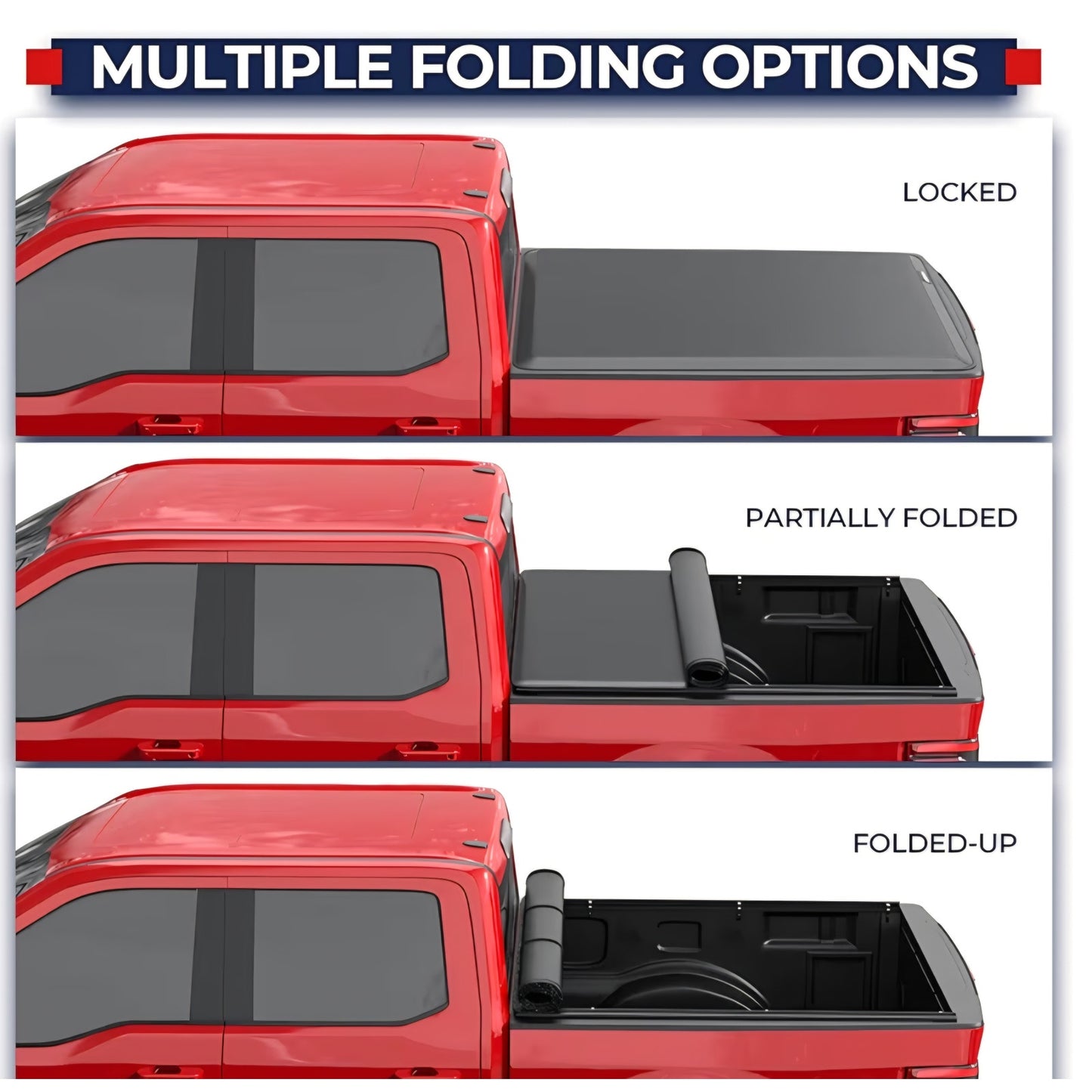 MOSTPLUS Roll-Up Soft Vinyl Truck Bed Tonneau Cover Compatible for 1993-2011 Ford Ranger
