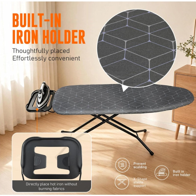 Ironing Board with Iron Rest – Full Size Foldable Board