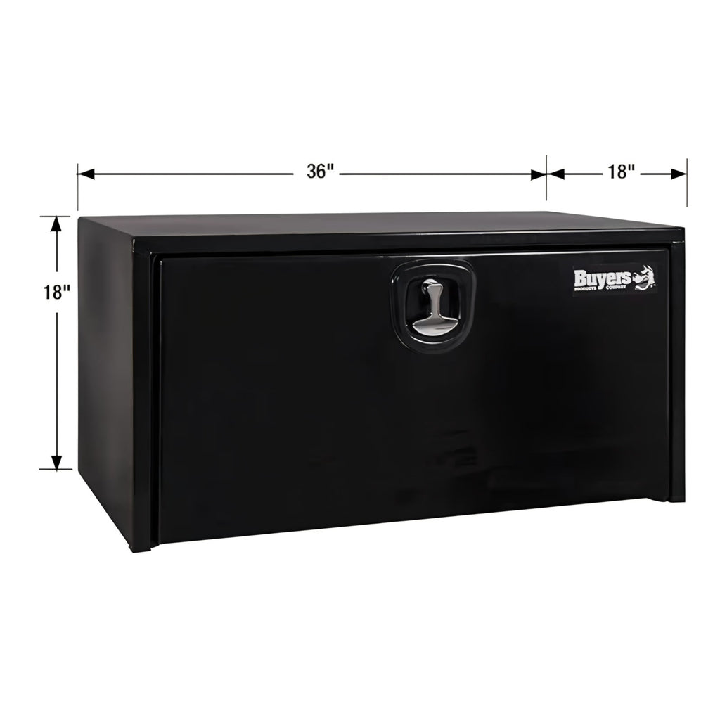 Truck Box with 3‑Point Compression Latch, 14 Ga Powder‑Coated 18x18x36