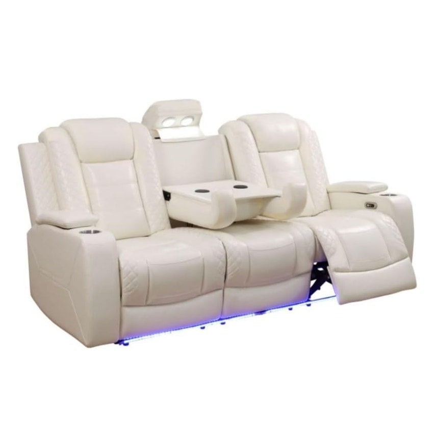 Electric Power Recliner Sofa Living Room Furniture, Comfy Home Theater Breathing Leather Seating