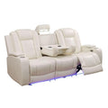 Electric Power Recliner Sofa Living Room Furniture, Comfy Home Theater Breathing Leather Seating