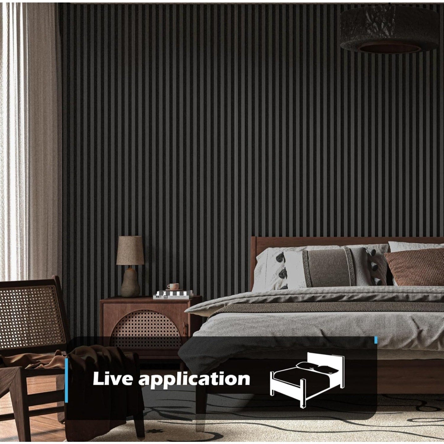 Art3d 2-Pack 108" x 12" Acoustic Wood Panels for Wall, Soundproof Wood Slat Panel for Wall and Ceil