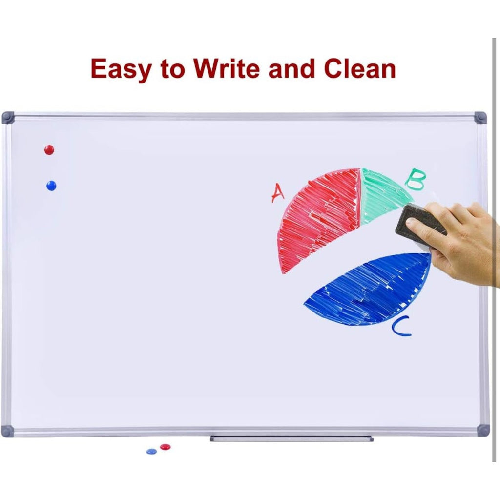 DexBoard 48" x 36" Magnetic Whiteboard for Wall Mount | Large Dry Erase Board