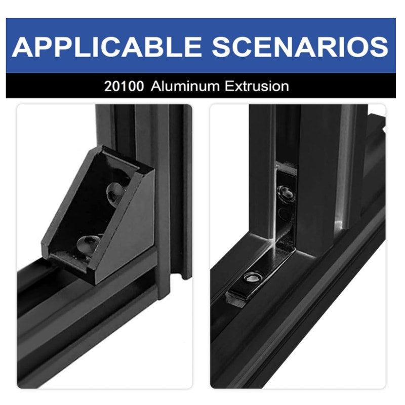 4Pack 20100 T Slot Aluminum Extrusion 800mm Black