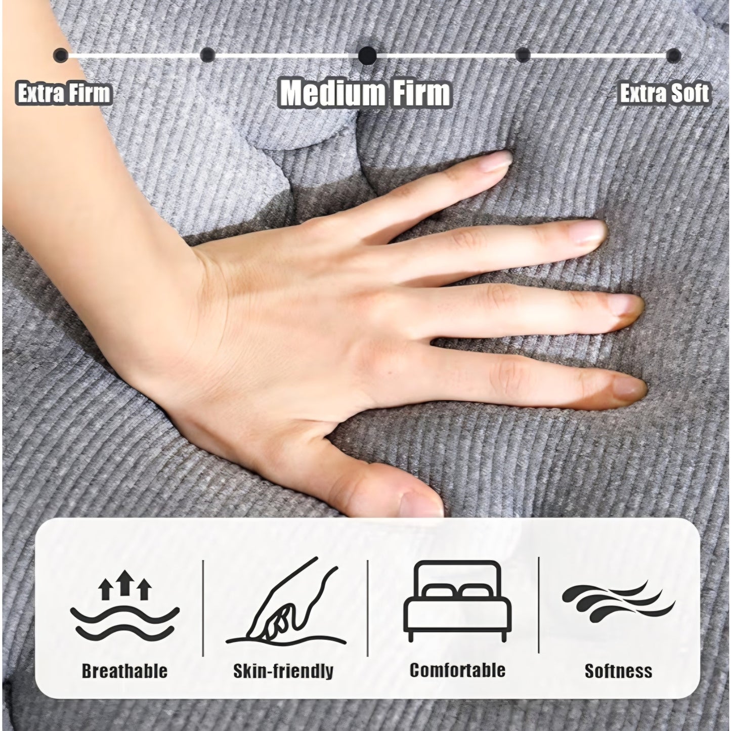Vantoo King Mattress, 12 Inch Hybrid Memory Foam Mattress in a Box with Upgrade Pocket Springs,