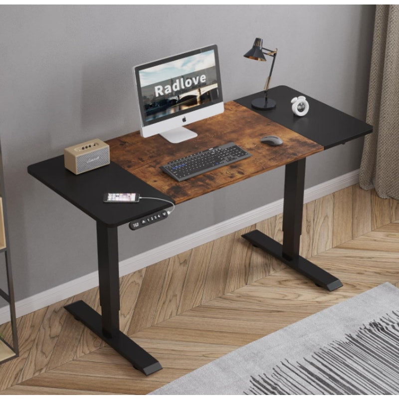 Radlove Electric Height Adjustable Standing Desk, 55 x 24 Inches Sit Stand up Workstation