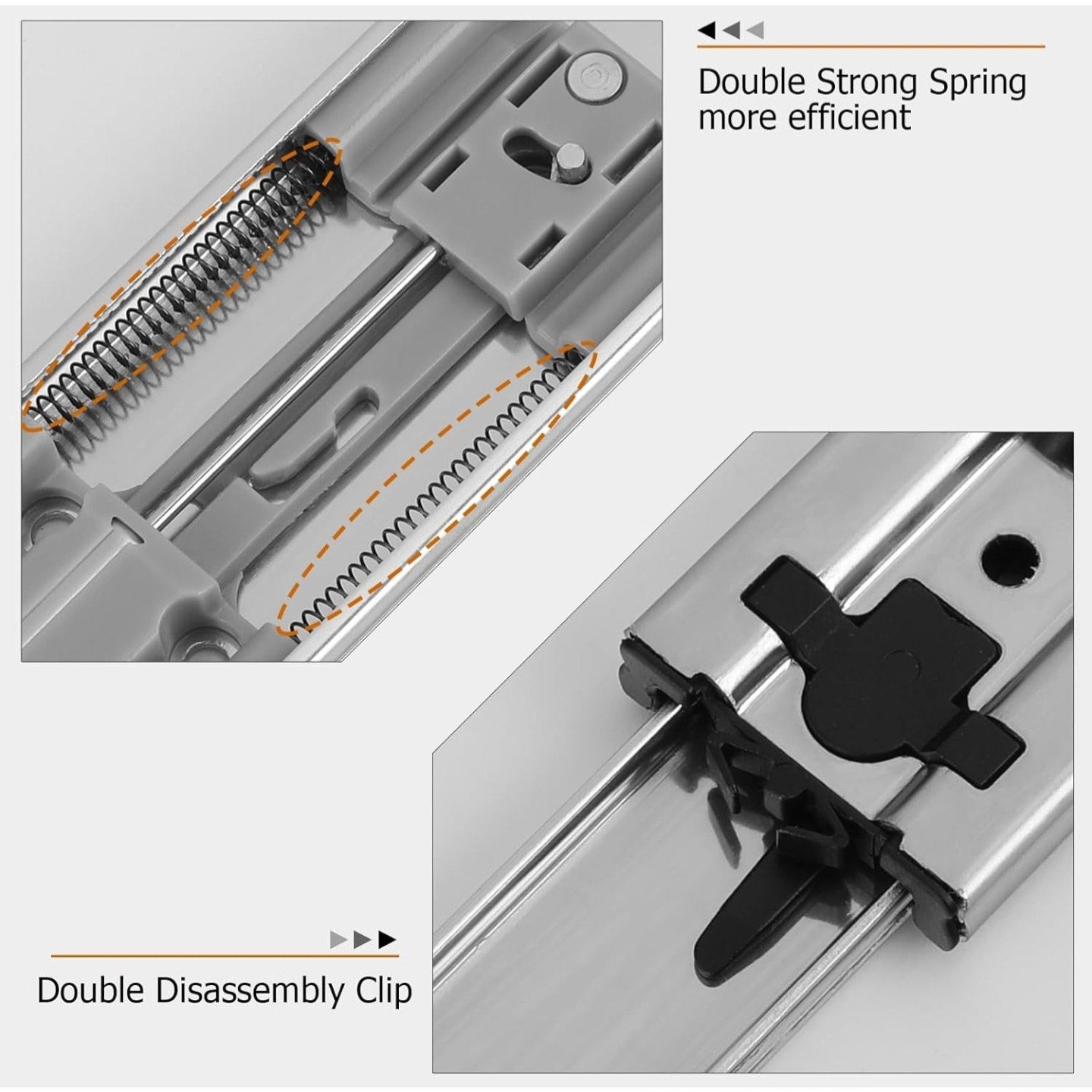LONTAN 20 Pairs 22 Inch Soft Close Drawer Slides Heavy Duty Dresser Drawer Glides Metal Ball