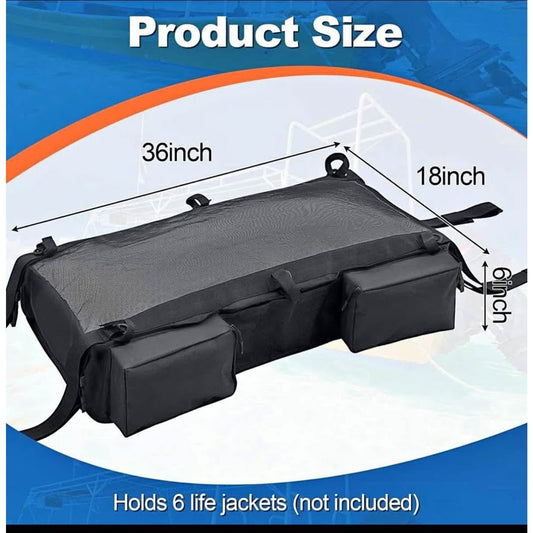 2 Pcs Waterproof Life Jacket Storage - 37" W x 20" D x 6" H Large T-Top Storage Bag for 6 Type II Li