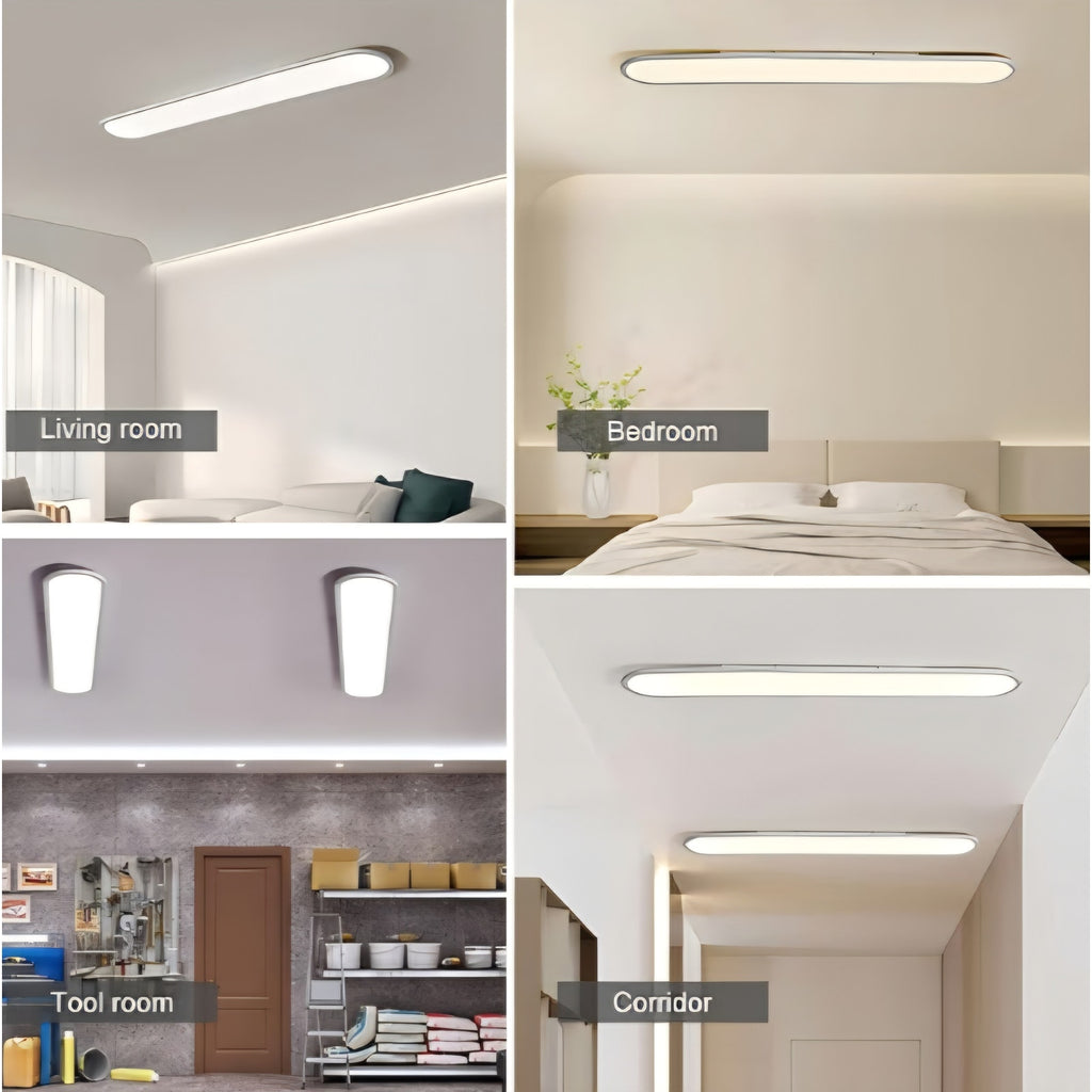 4.59FT 60W Dimmable Modern LED Linear Kitchen Ceiling Lamp, High Brightness Flush Mount Low Profile
