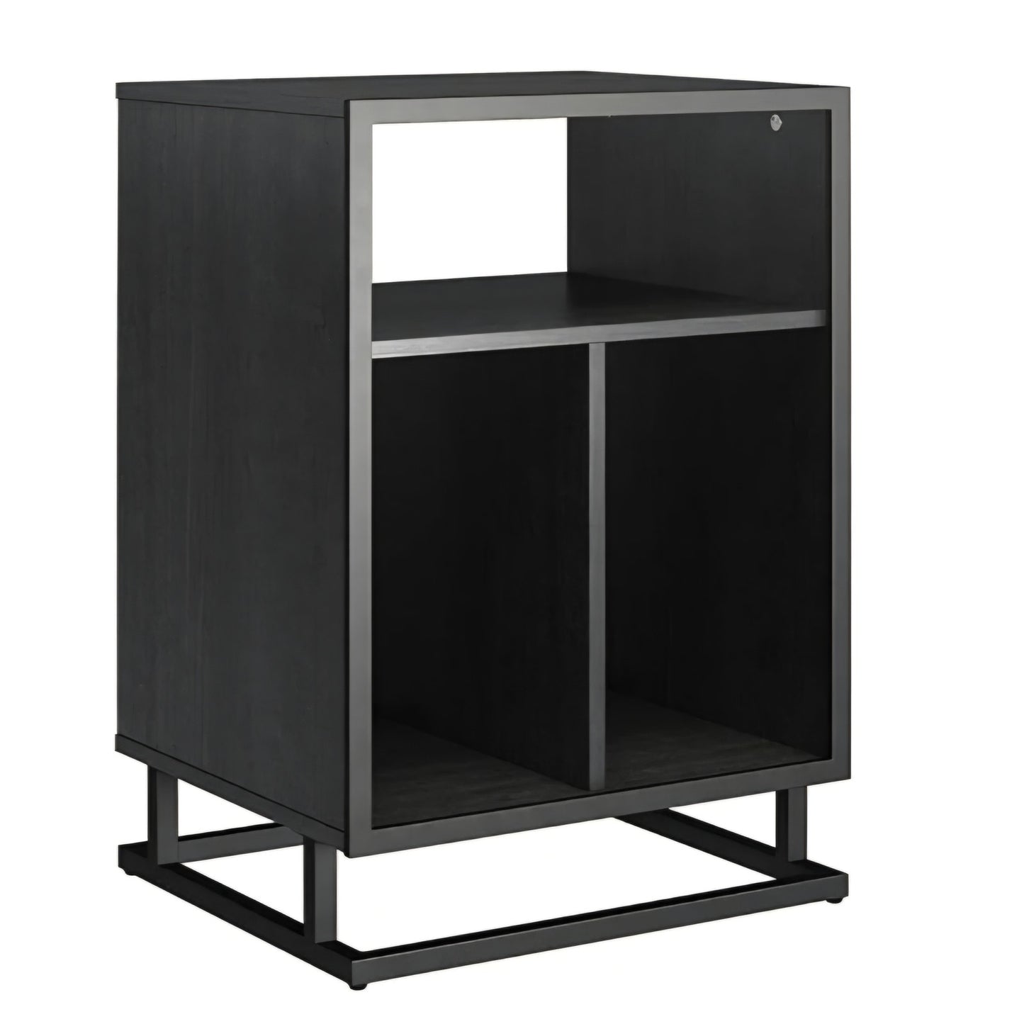 Novogratz Regal Turntable Stand/End Table, Black Oak