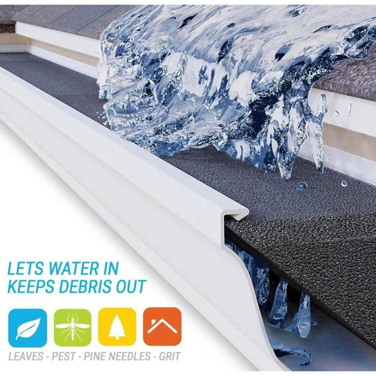 Foam Gutter Filter Insert or K-Style Gutters-5 inch