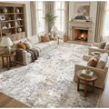UERMEI 12x18 Area Rug Living Room Rugs Extra Large Brown Grey Carpet