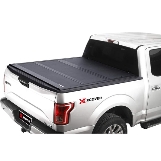 Xcover Low Profile Hard Folding Truck Bed Tonneau Cover, Compatible with 2019-2025 Ram 1500 5.7 ft