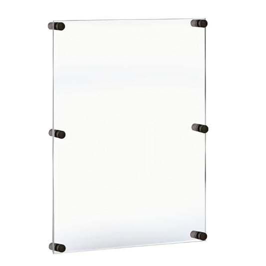 Azar Displays 105536-BLK Acrylic Floating Double Panel Wall Frame,28" x 40"