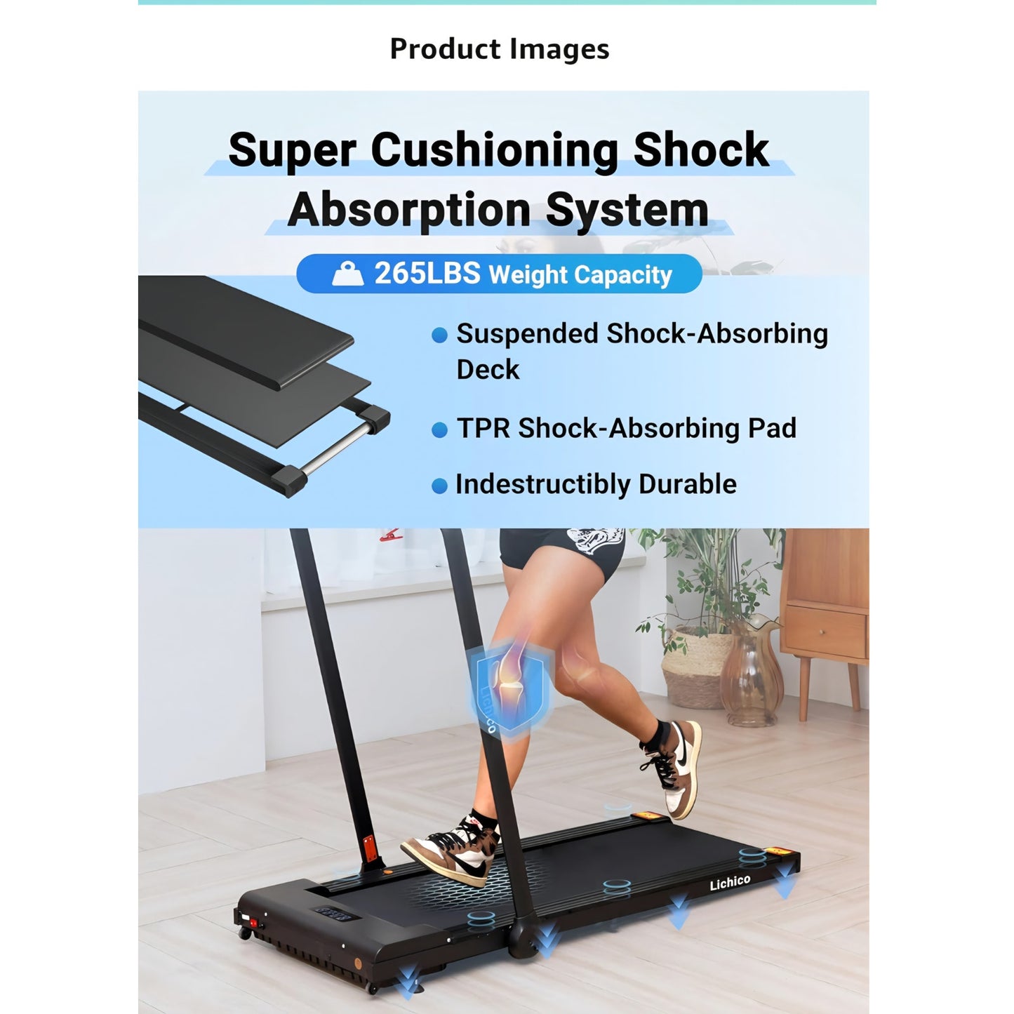 Walking Pad Under Desk, 2 in 1 Portable Folding Treadmill