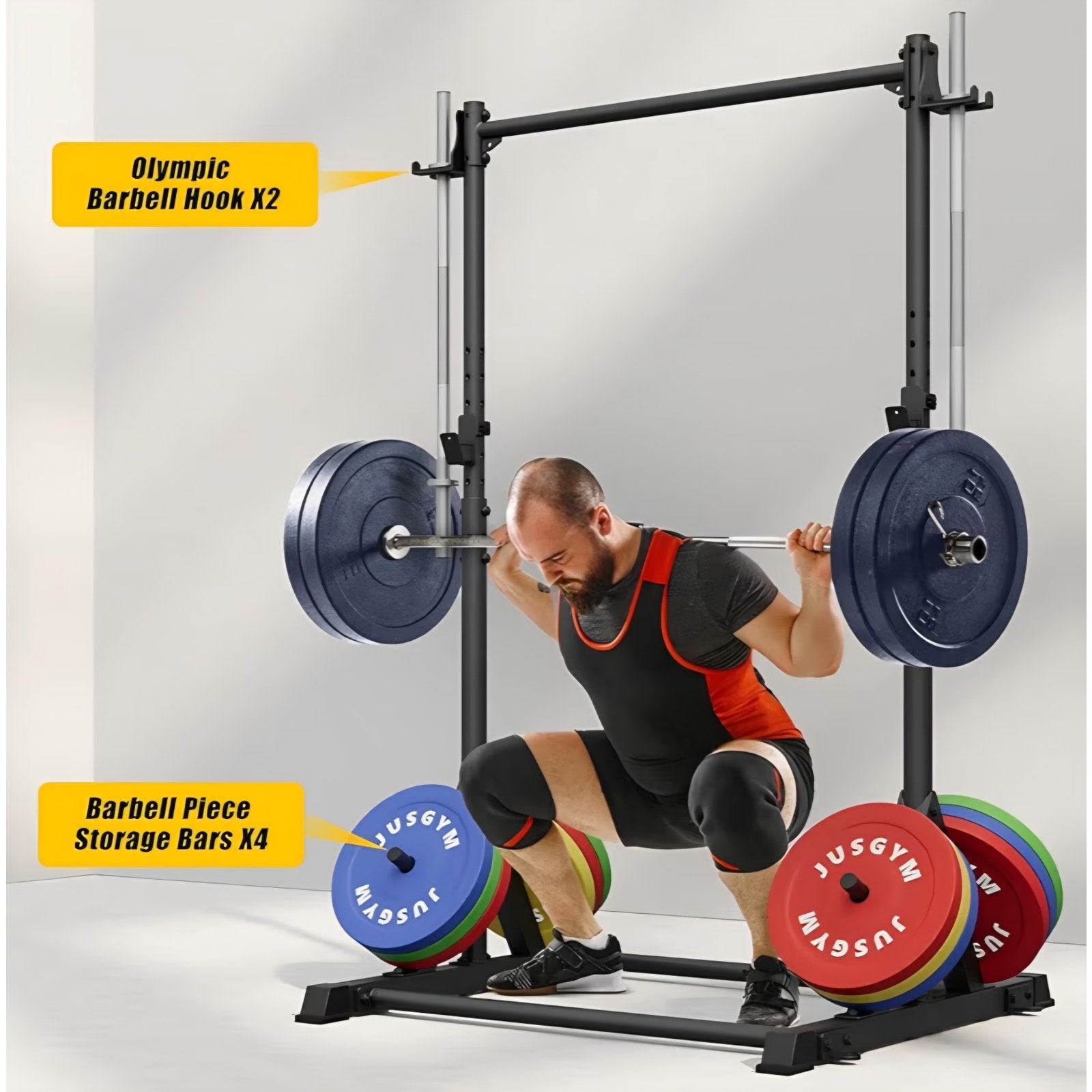 Pull Up Station, Strength Training Workout Pull Up Bar Free Standing for Home Gym